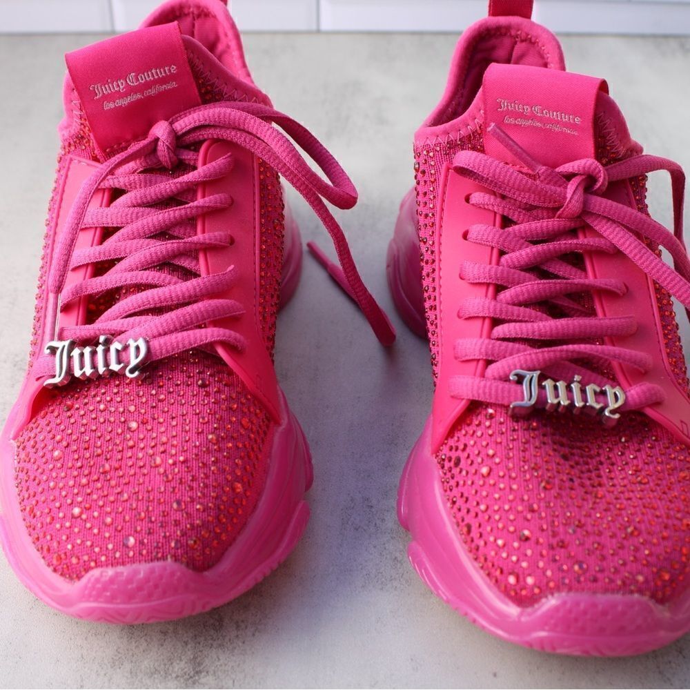 Juicy Couture Adana Rhinestone Sneakers Fuchsia Size 5.5